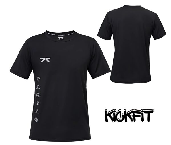 Kickfit Dri-Fit Crew Neck Shirt (Black) - Image 2