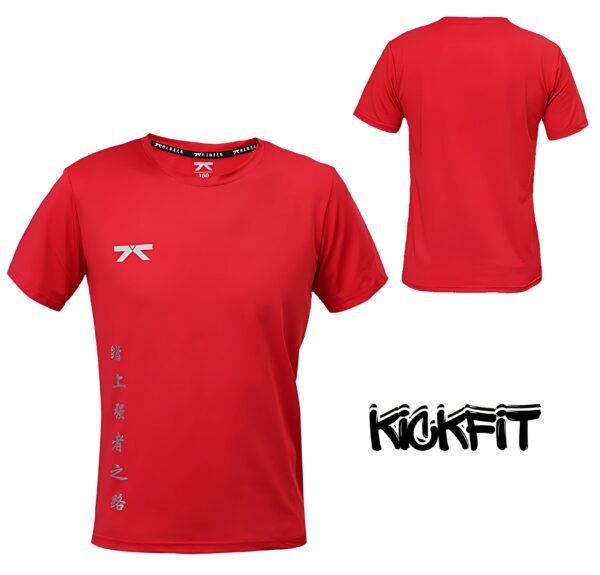 Kickfit Dri-Fit Crew Neck Shirt (Red) - Image 3
