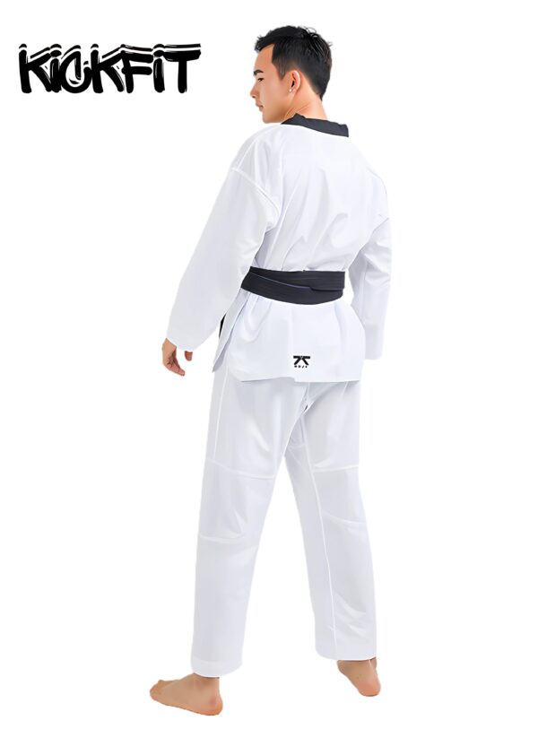 Kickfit "Fighter" Kyorugi Ultra Light Uniform (Black V-Neck) - Image 5